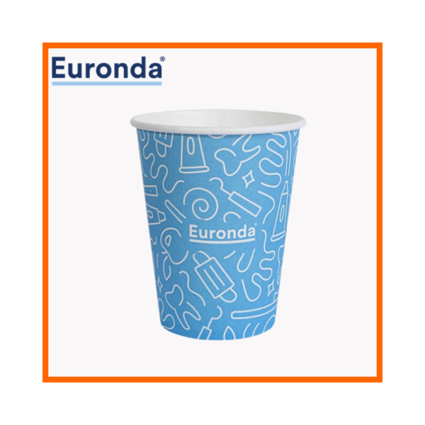 Dental paper cups 200cc Euronda Monoart blue disposable cups