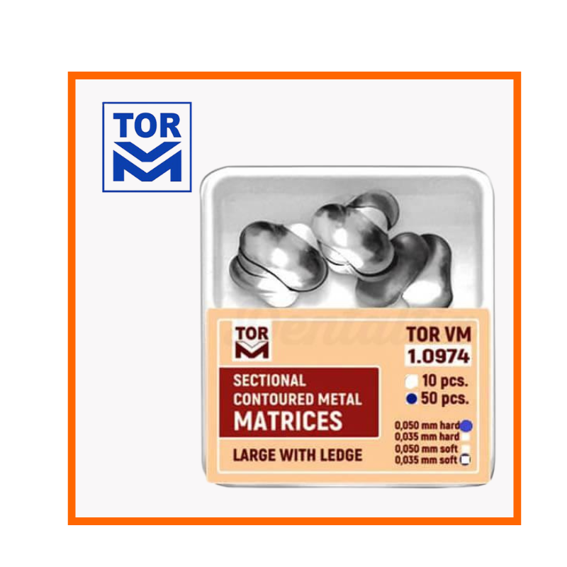 TOR VM Large Hard 0.05 mm Sectional Contoured Metal Matrix 50 pcs