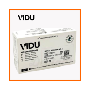 VIDU flat dental mirrors No. 4 and No. 5 – box of 12